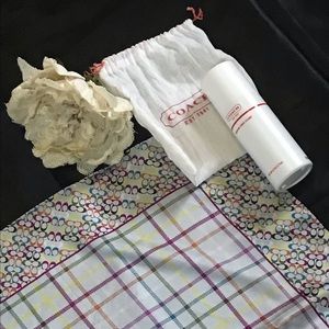 Vintage Multi-Color Signature Coach Monogram Scarf